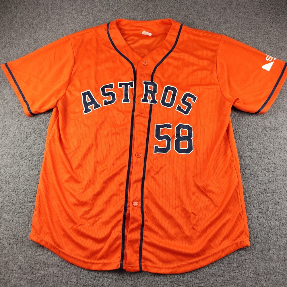 MLB Jersey Mens XL Houston Astros Hunter Brown #58 Orange EUC
